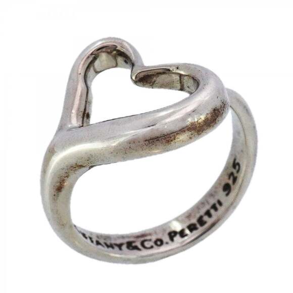 Tiffany Heart Ring Silver 925 Size 9.5 Women's